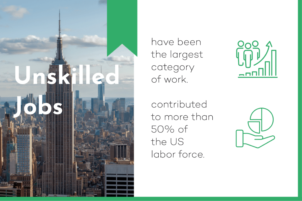 unskilled workforce in the usa